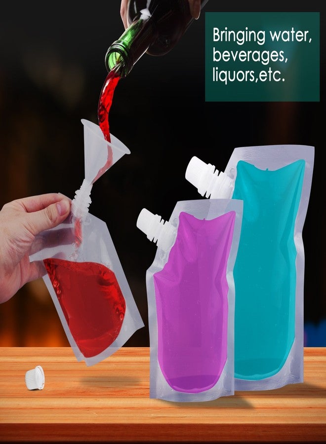 ERKOON 9-Pack Concealable Drinking Flasks - 5oz Reusable Leakproof Pouches with 2 Funnels for Travel & Outdoor - Image 2
